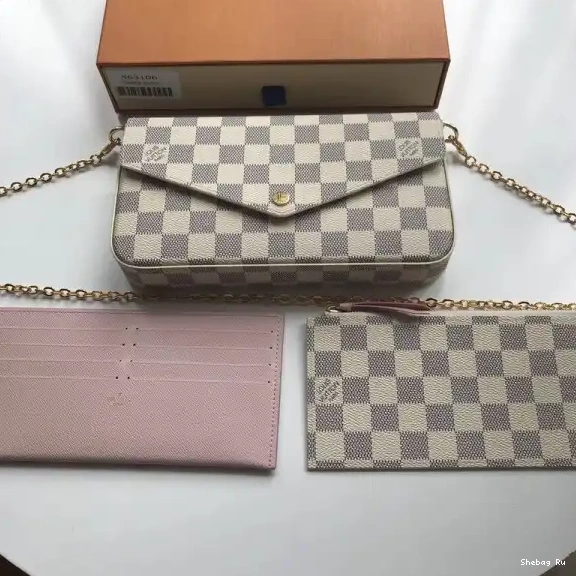 Felicie Louis Vuitton Pochette Damier N63106 Bag 0621